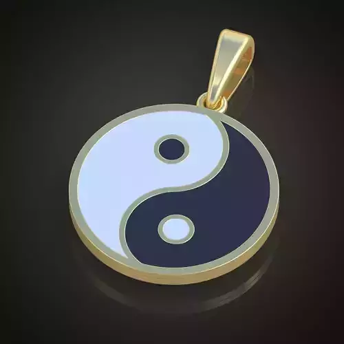in and yang Pendant model 3D 0201 printable model9 Free 3D print model