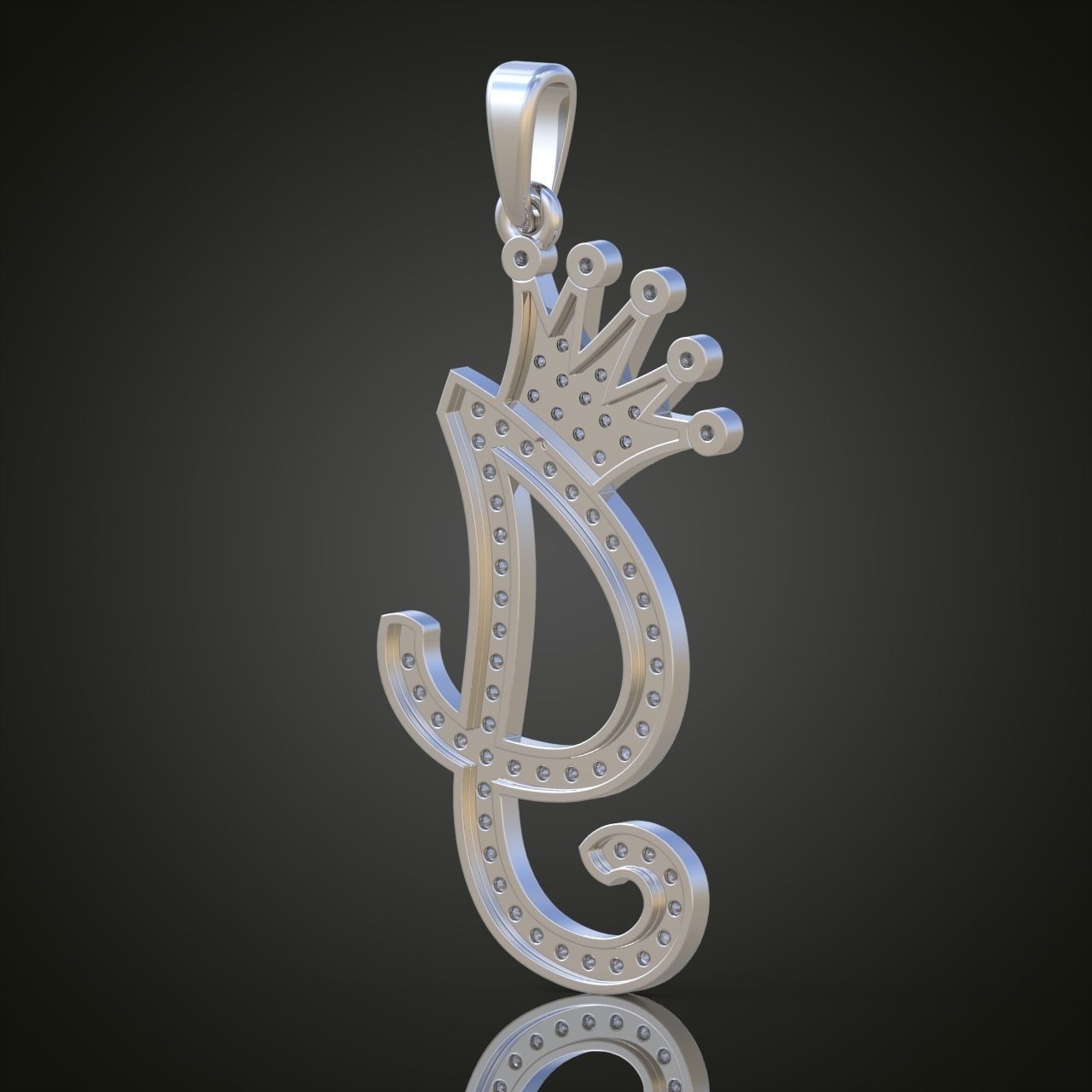 G Letter Pendant model 3D 0204 printable model 3D print model_6