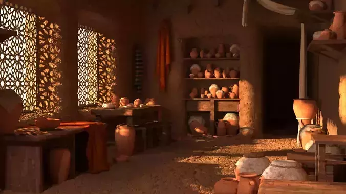 old arab clay room