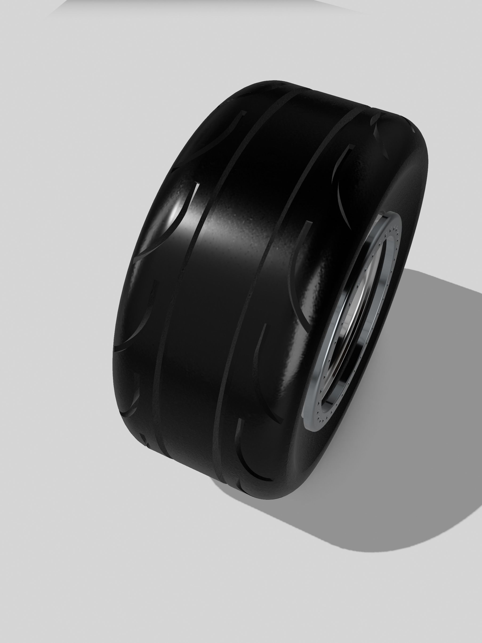 Drag Wheel COMBO Rear American Racing Pro Series 15inch Radial 3D print model_7