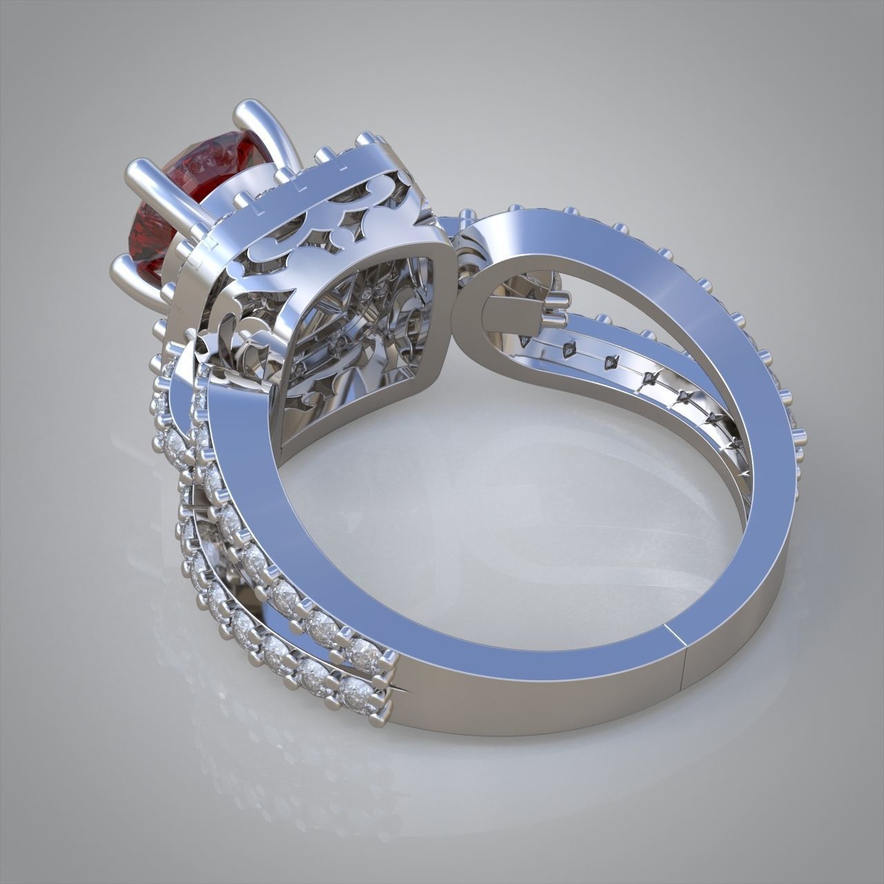 Diamond ring 0390 3D printable model 10 3D print model_13