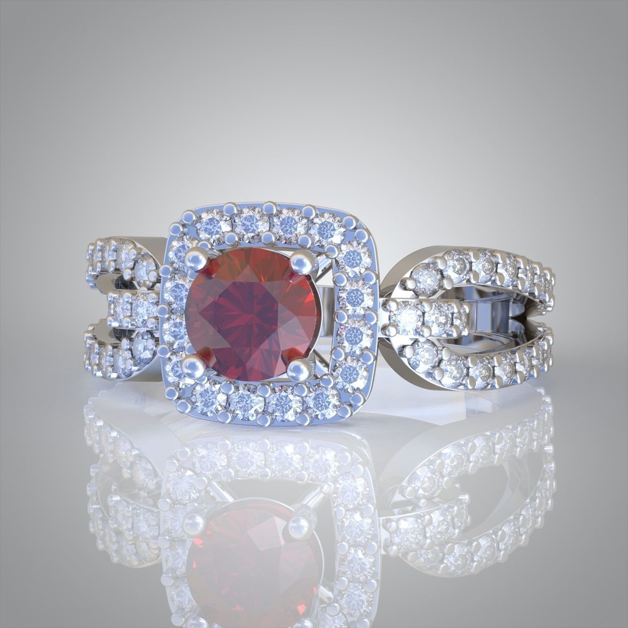 Diamond ring 0390 3D printable model 10 3D print model_11