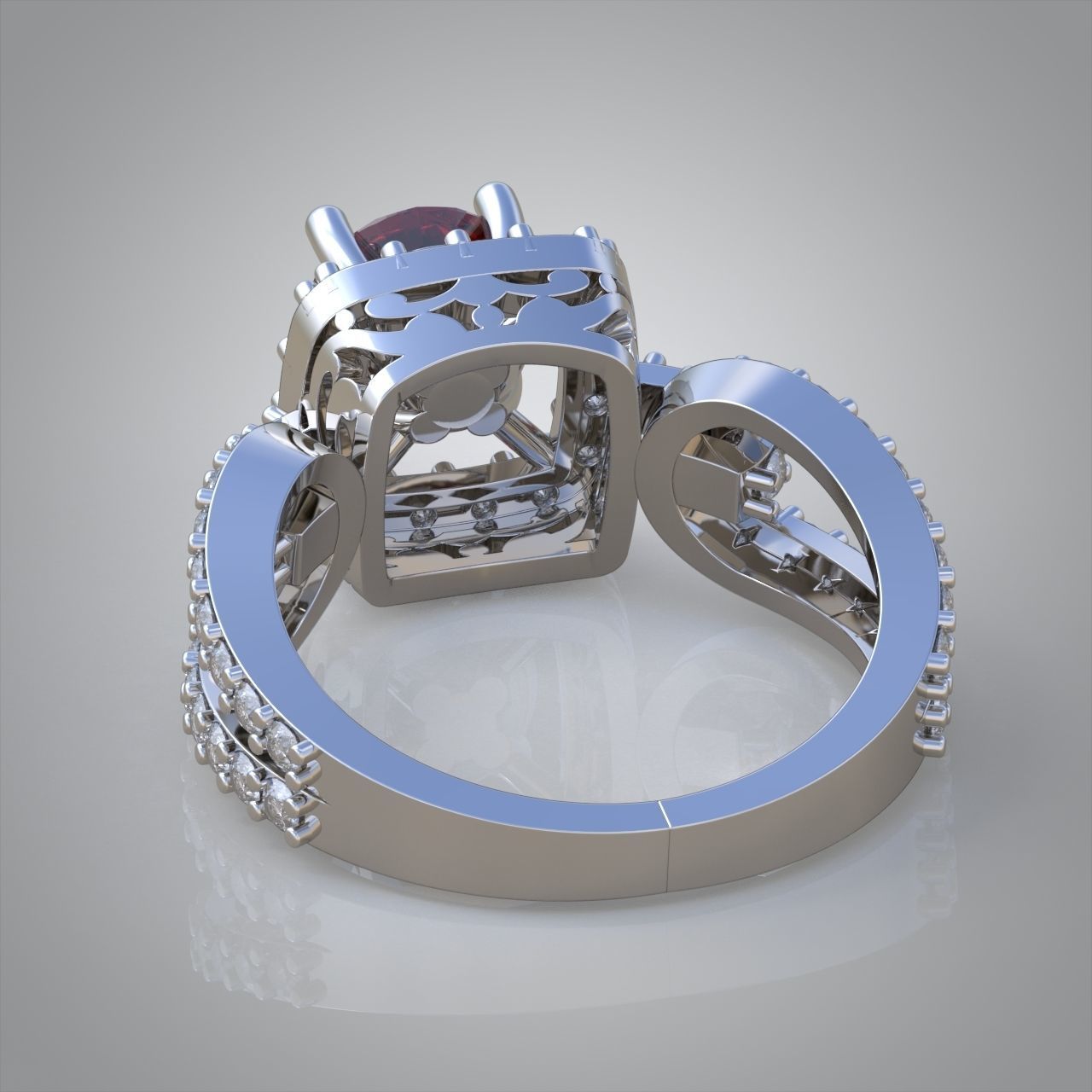 Diamond ring 0390 3D printable model 10 3D print model_14