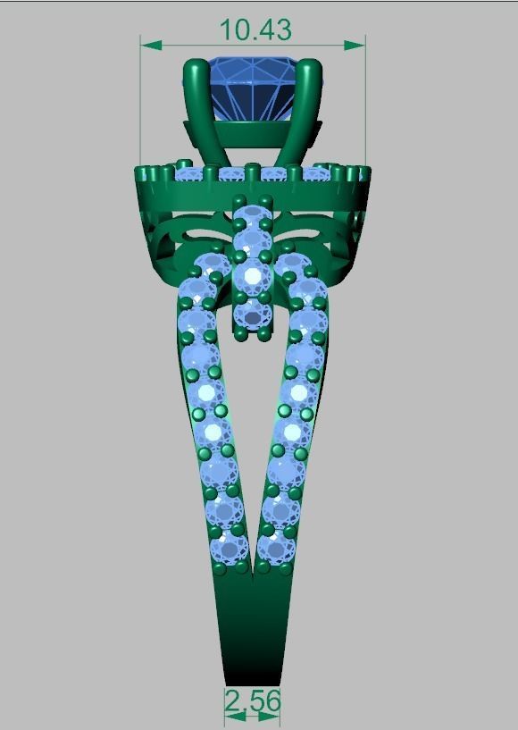 Diamond ring 0390 3D printable model 10 3D print model_17