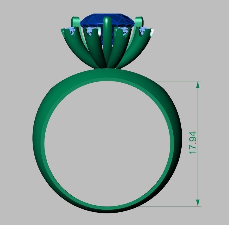 Diamond ring 0393 3D printable model10 3D print model_12