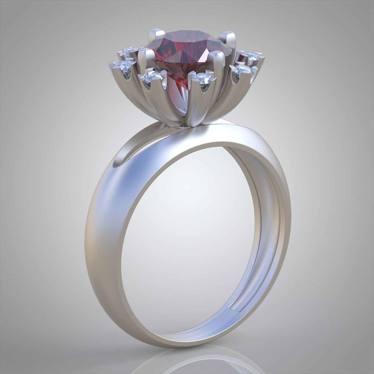 Diamond ring 0393 3D printable model10 3D print model_7
