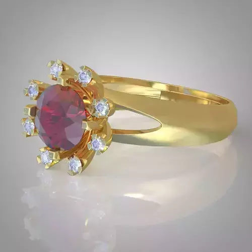 Diamond ring 0393 3D printable model10