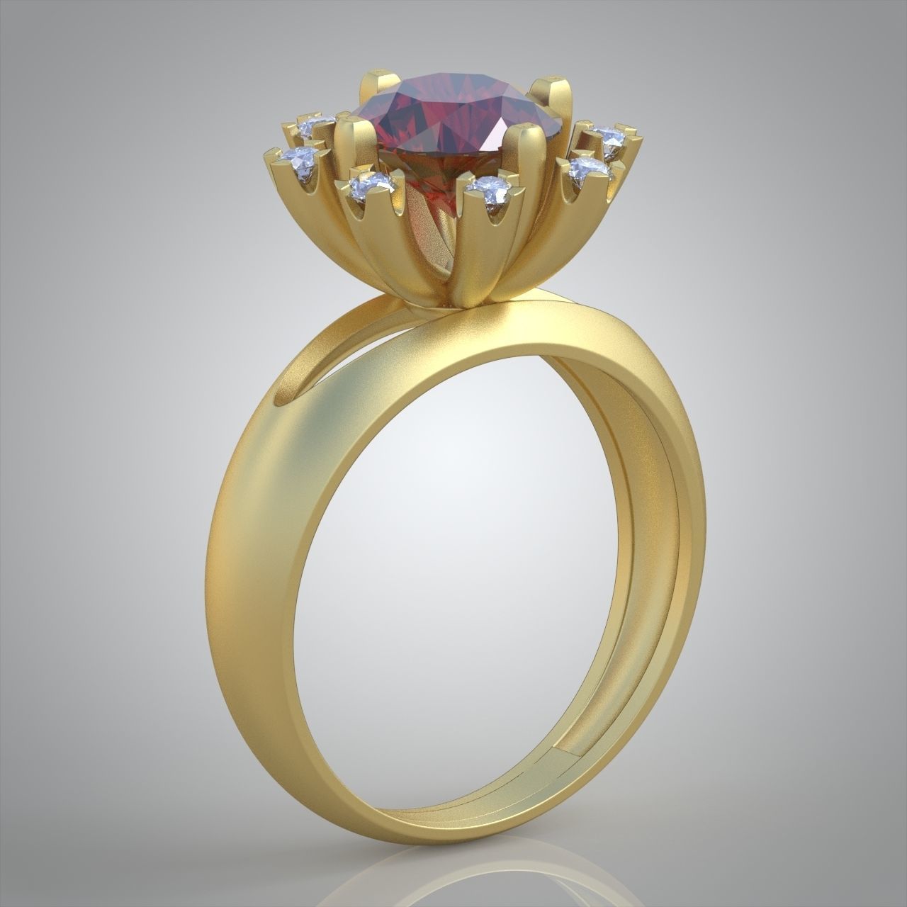 Diamond ring 0393 3D printable model10 3D print model_6