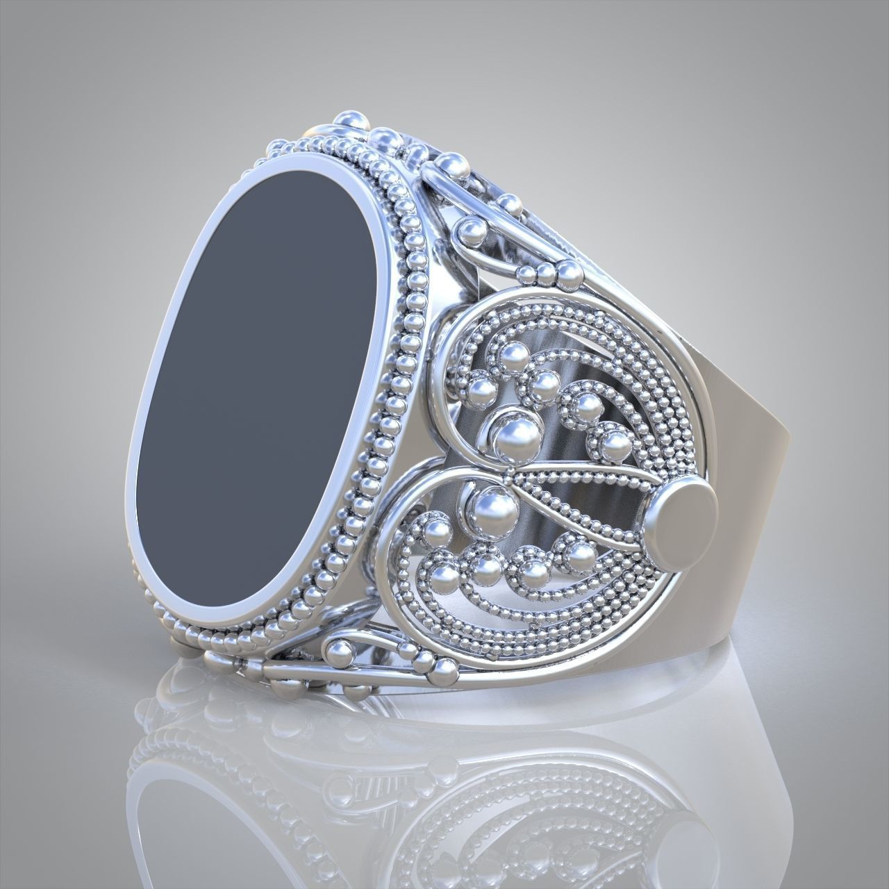 Diamond ring 0394 3D printable model 14 3D print model_1