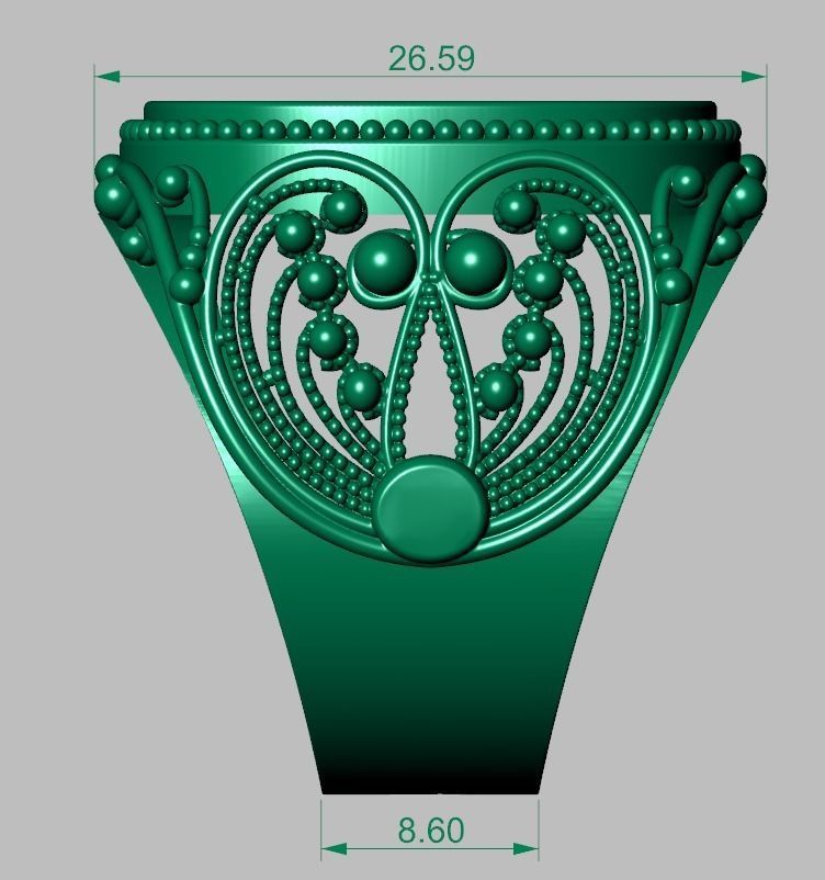 Diamond ring 0394 3D printable model 14 3D print model_11