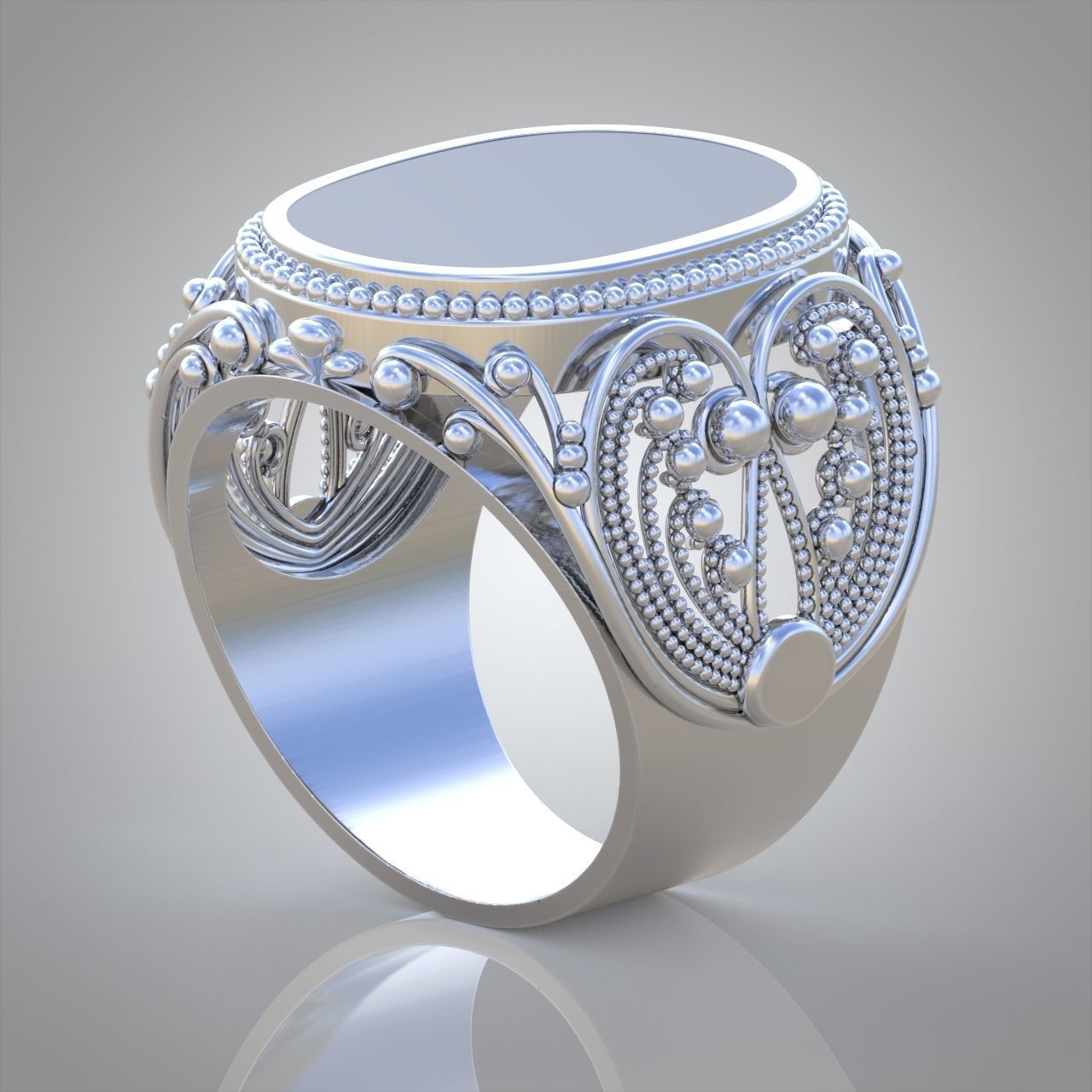 Diamond ring 0394 3D printable model 14 3D print model_4