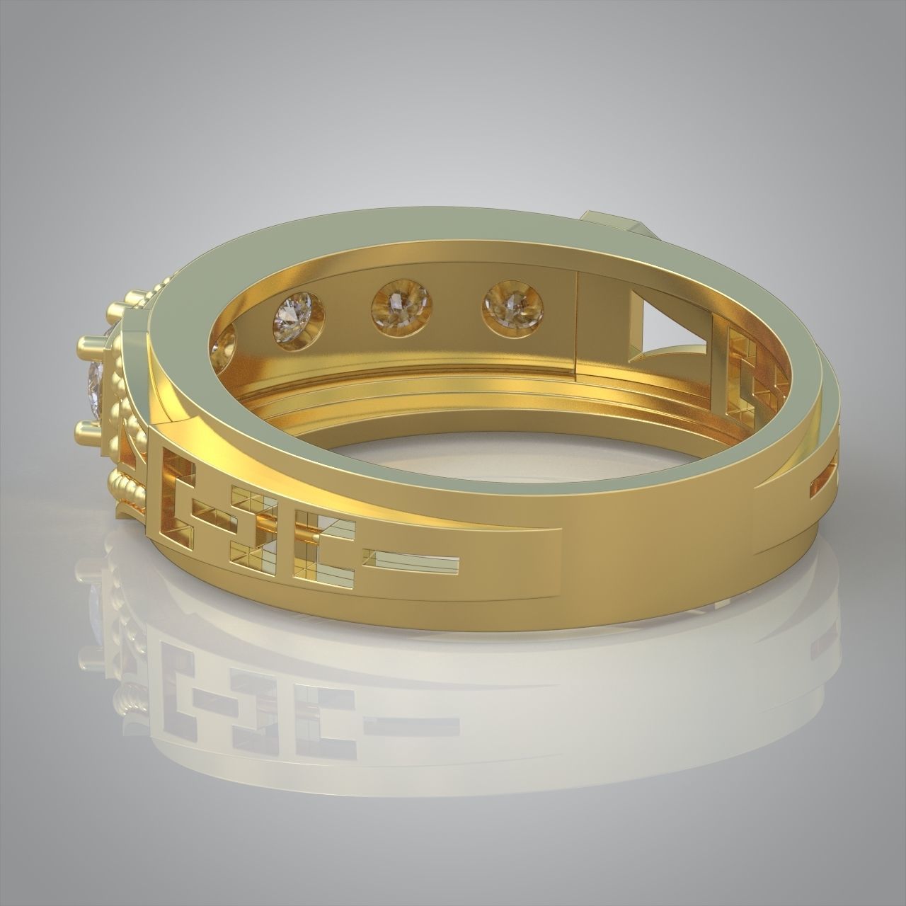Diamond ring 0395 3D printable model 10 3D print model_11