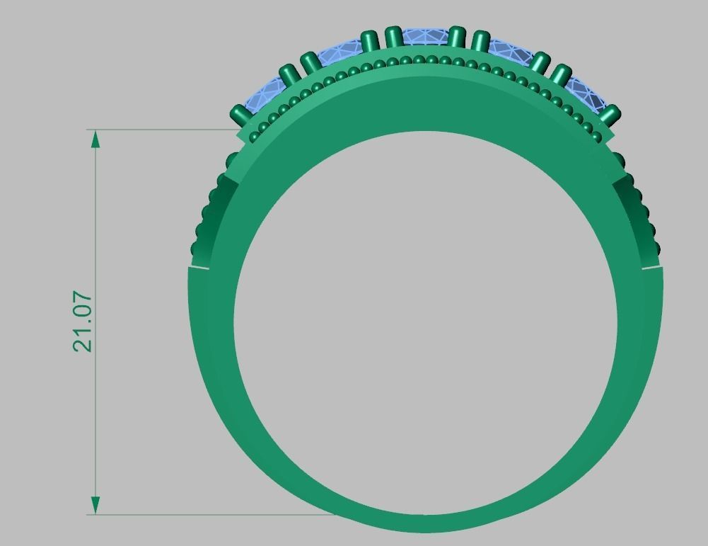 Diamond ring 0395 3D printable model 10 3D print model_13