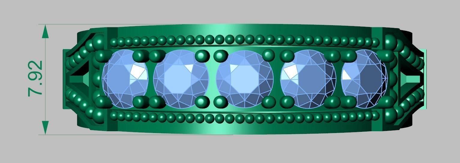 Diamond ring 0395 3D printable model 10 3D print model_14