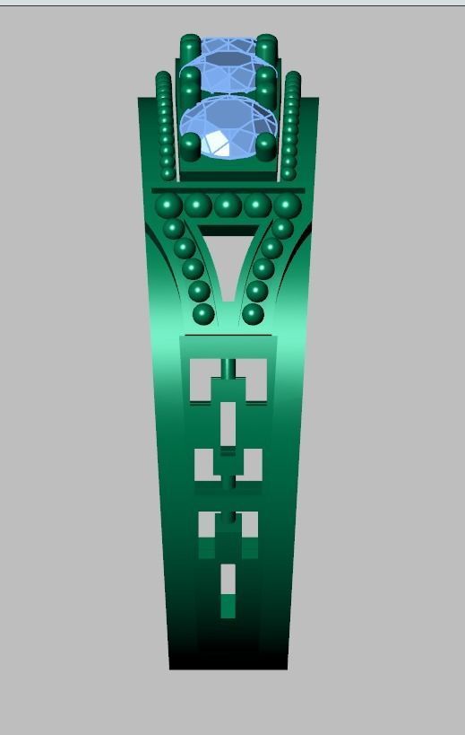 Diamond ring 0395 3D printable model 10 3D print model_12