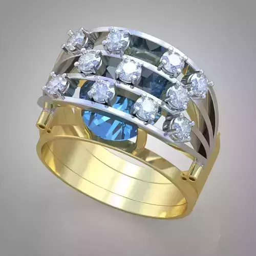 Diamond ring 0396 3D printable model