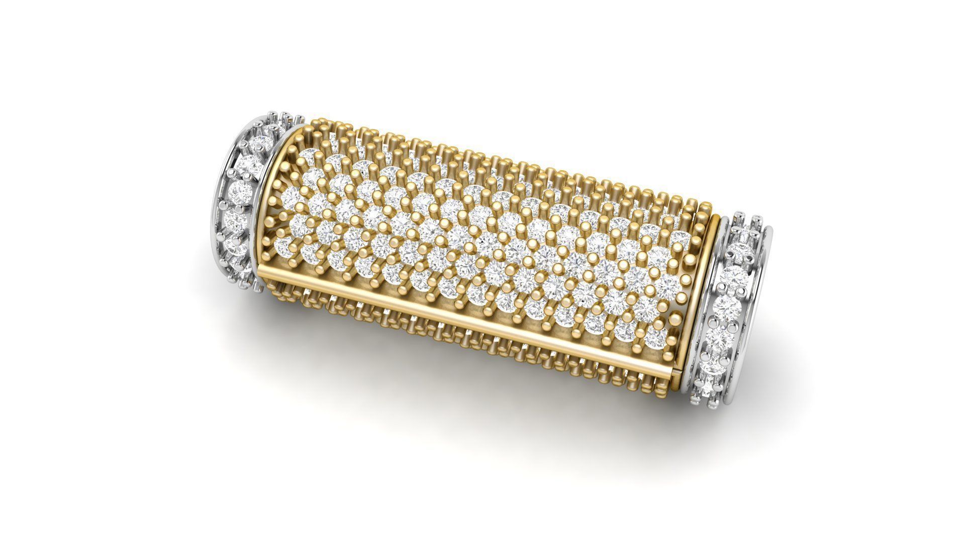 7mm Round Flip Diamond Lock Box for Chain and Necklace 3D print model_12