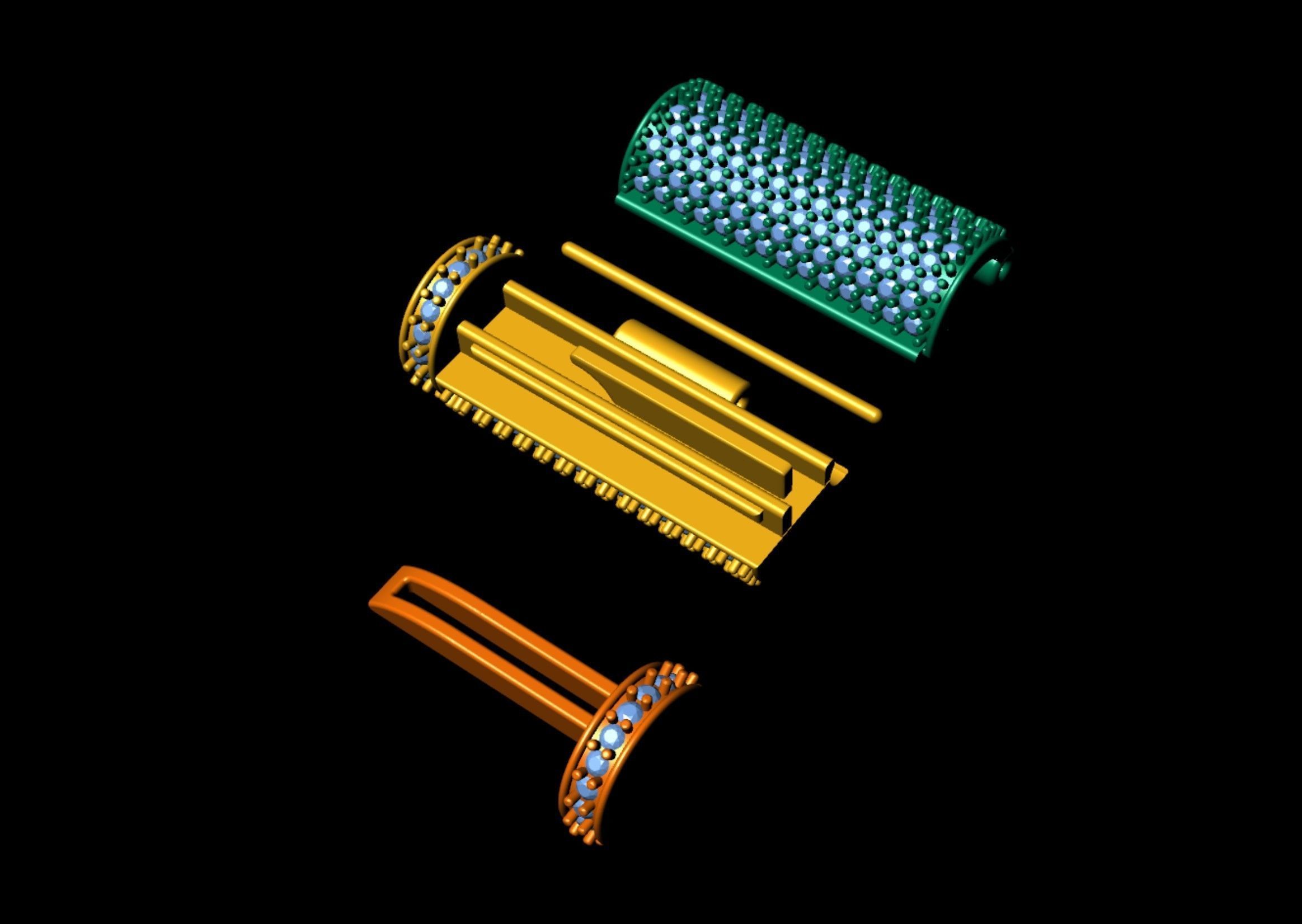 7mm Round Flip Diamond Lock Box for Chain and Necklace 3D print model_9