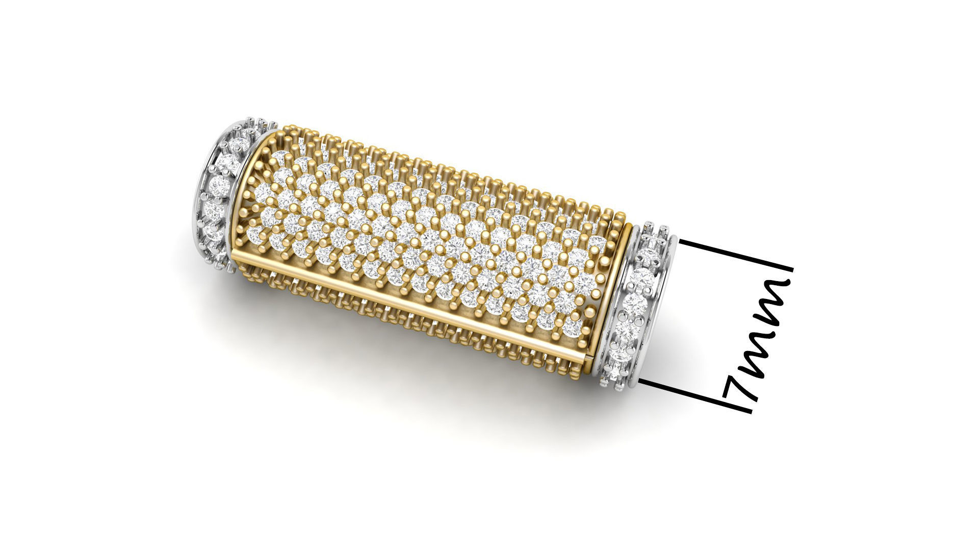 7mm Round Flip Diamond Lock Box for Chain and Necklace 3D print model_1