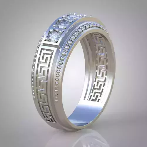 Diamond ring 0398 3D printable model11