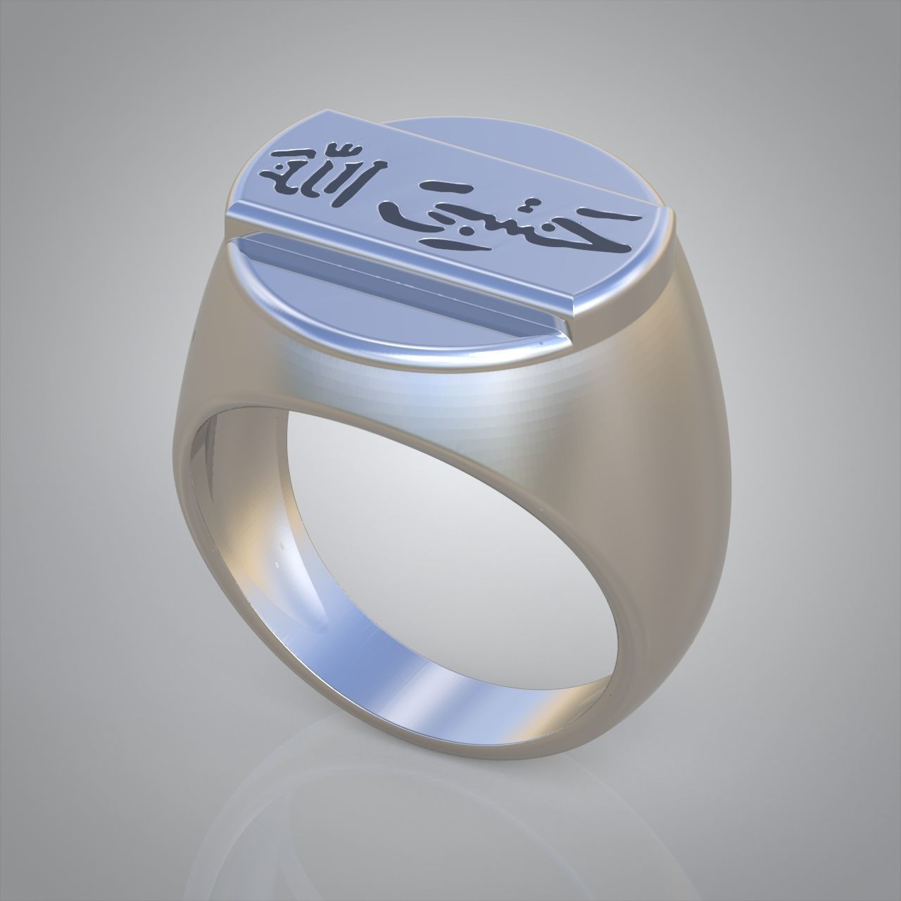 Muslim ring 0399 3D printable model  3D print model_3