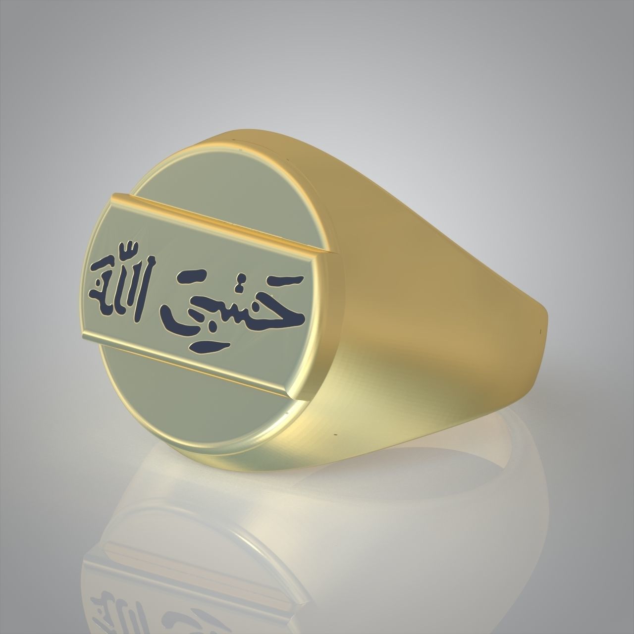 Muslim ring 0399 3D printable model  3D print model_7