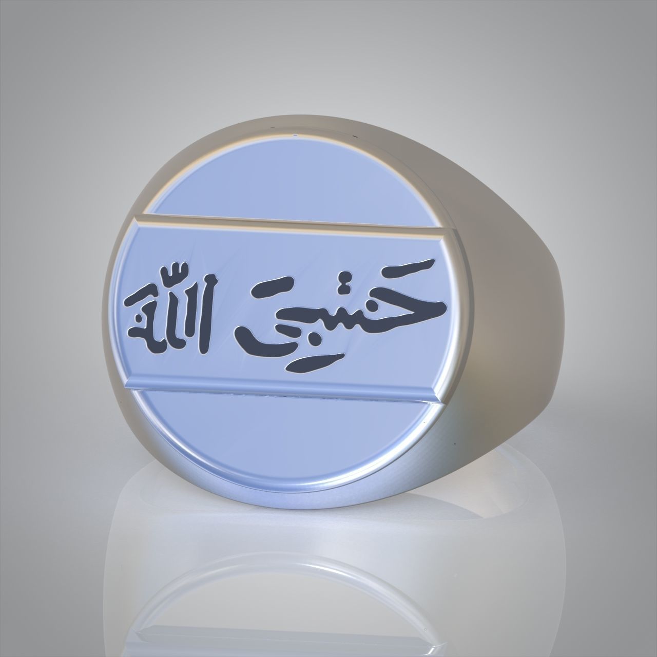 Muslim ring 0399 3D printable model  3D print model_6