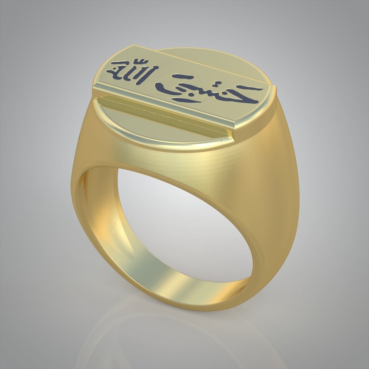 Muslim ring 0399 3D printable model  3D print model_4