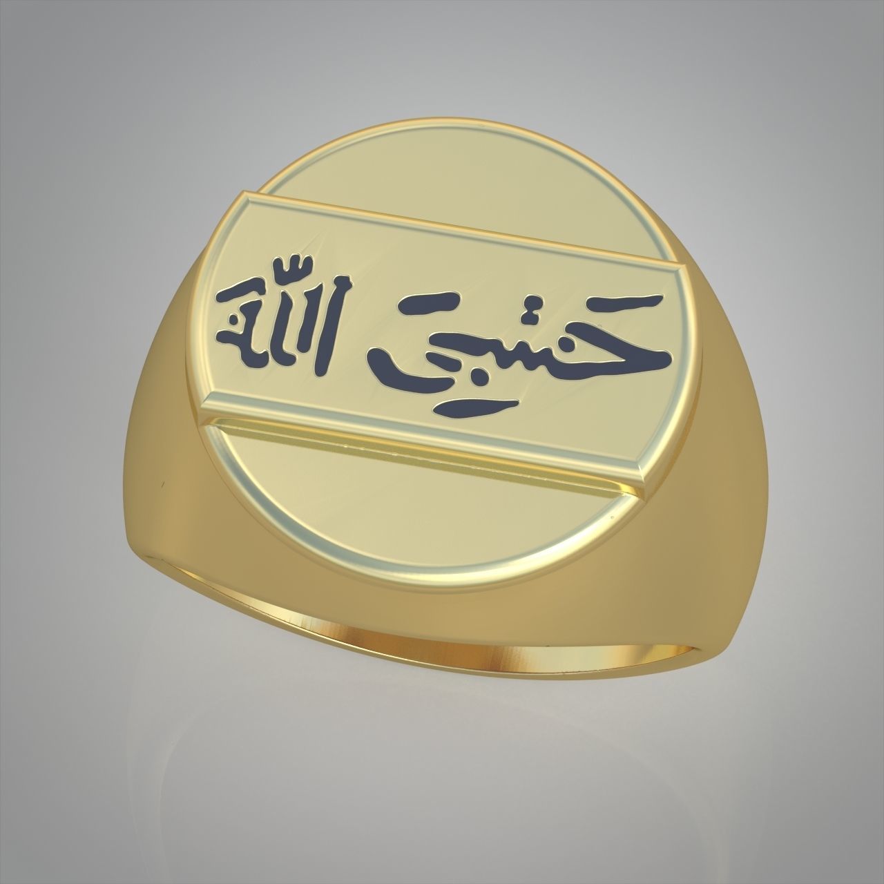 Muslim ring 0399 3D printable model  3D print model_2