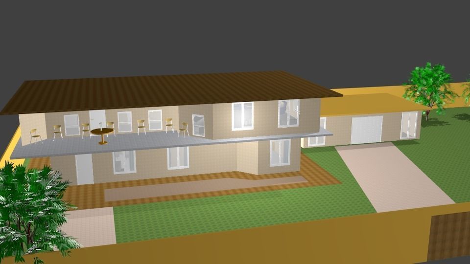 Modern House 3D model_1