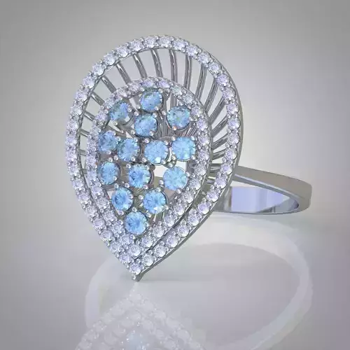 Diamond ring 0402 3D printable model 