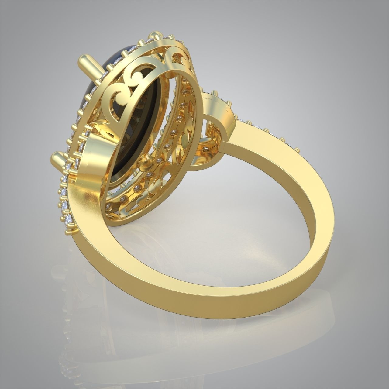 Diamond ring 0404 3D printable model 15 3D print model_12