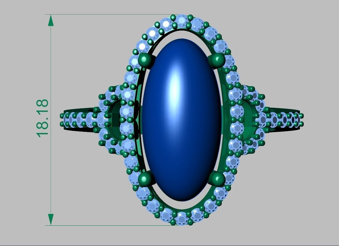 Diamond ring 0404 3D printable model 15 3D print model_16