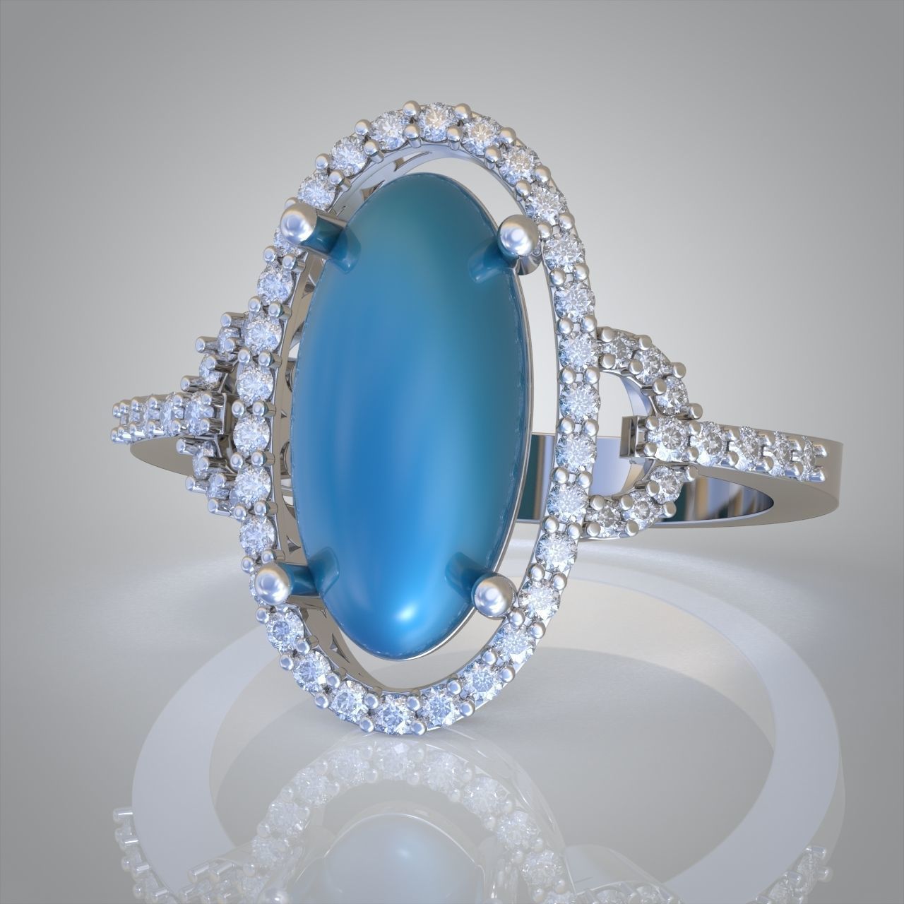Diamond ring 0404 3D printable model 15 3D print model_8