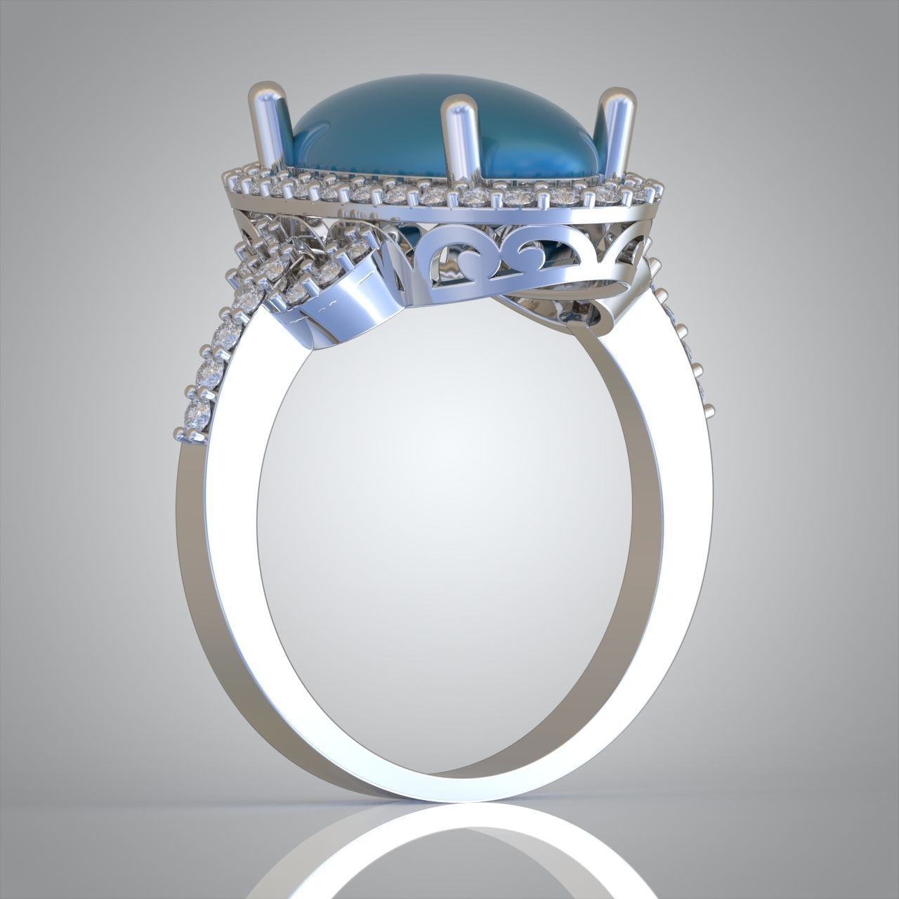 Diamond ring 0404 3D printable model 15 3D print model_7