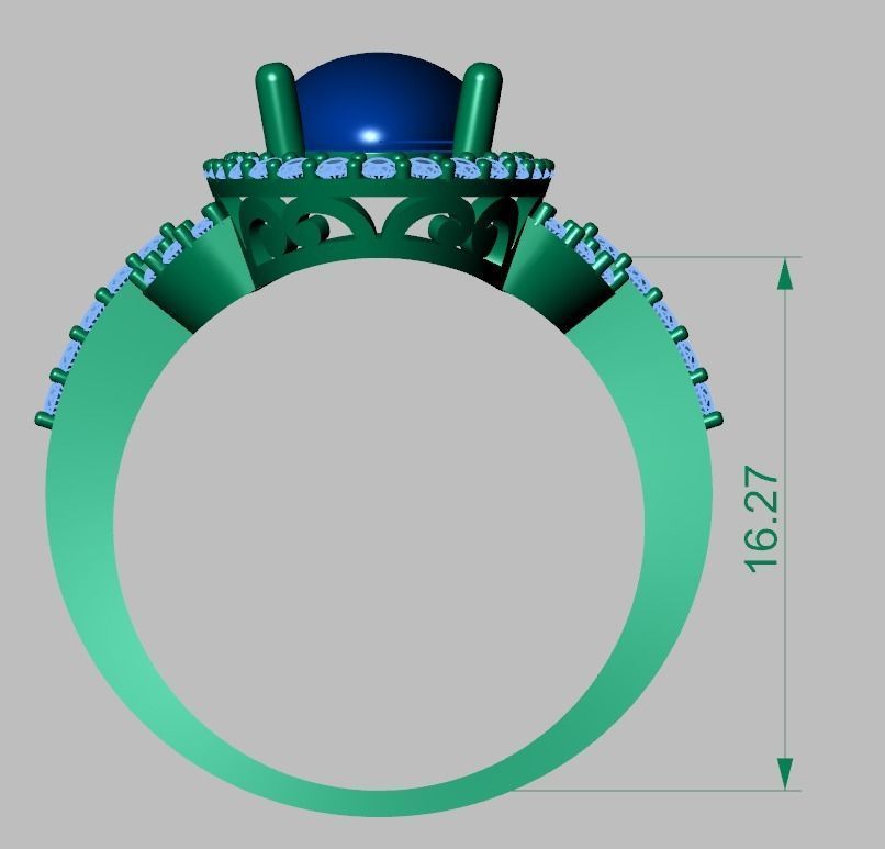 Diamond ring 0404 3D printable model 15 3D print model_14