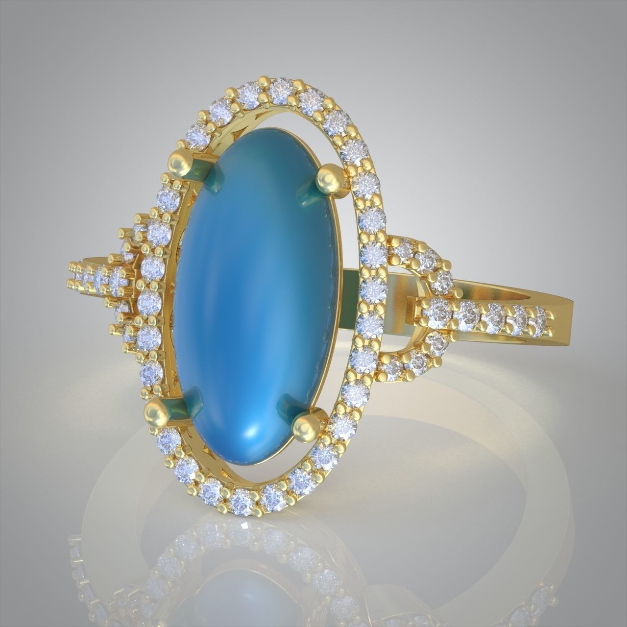 Diamond ring 0404 3D printable model 15 3D print model_10