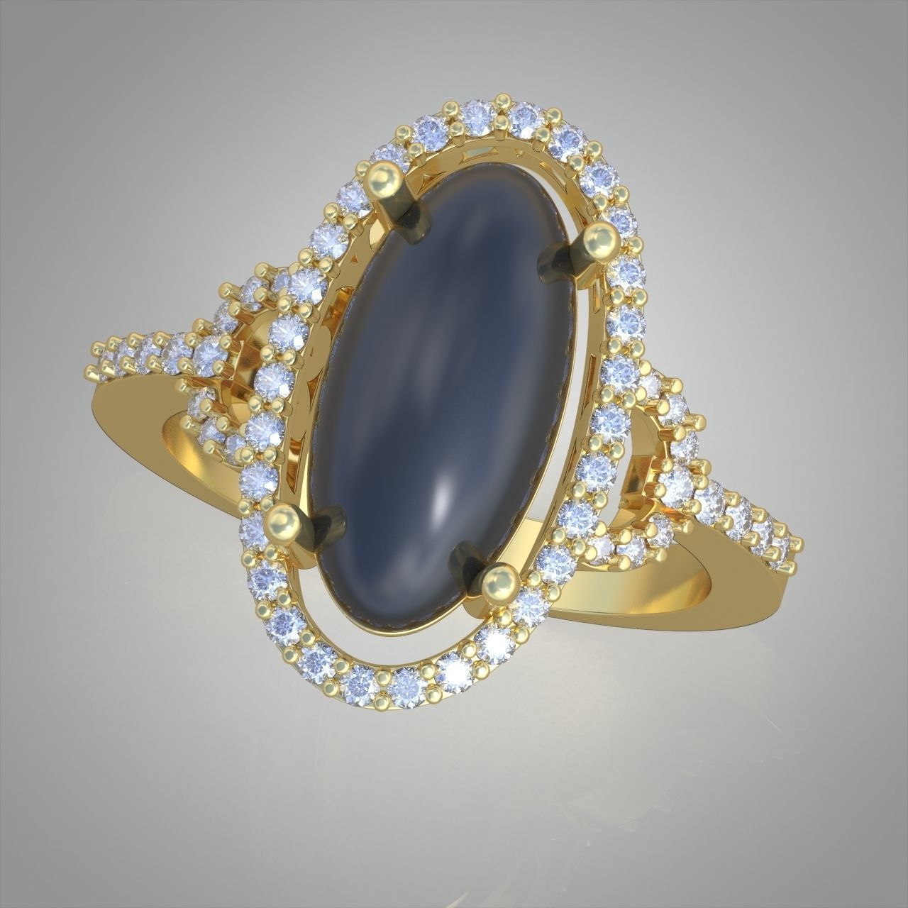 Diamond ring 0404 3D printable model 15 3D print model_2