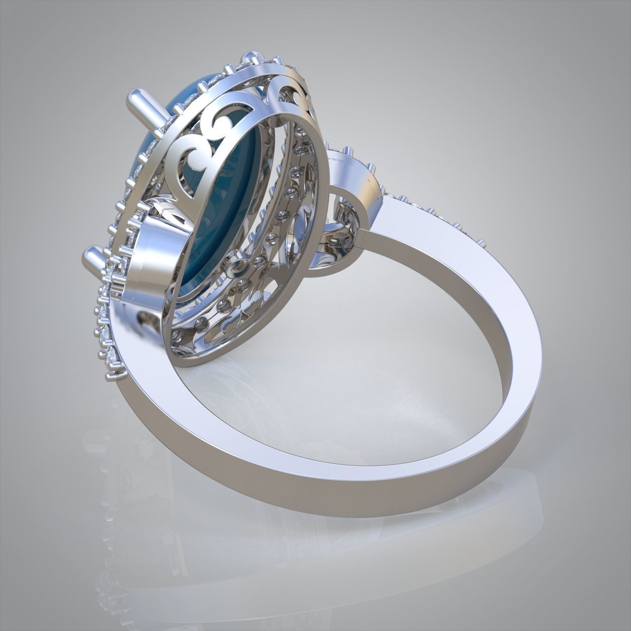 Diamond ring 0404 3D printable model 15 3D print model_13