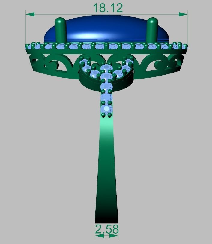 Diamond ring 0404 3D printable model 15 3D print model_15