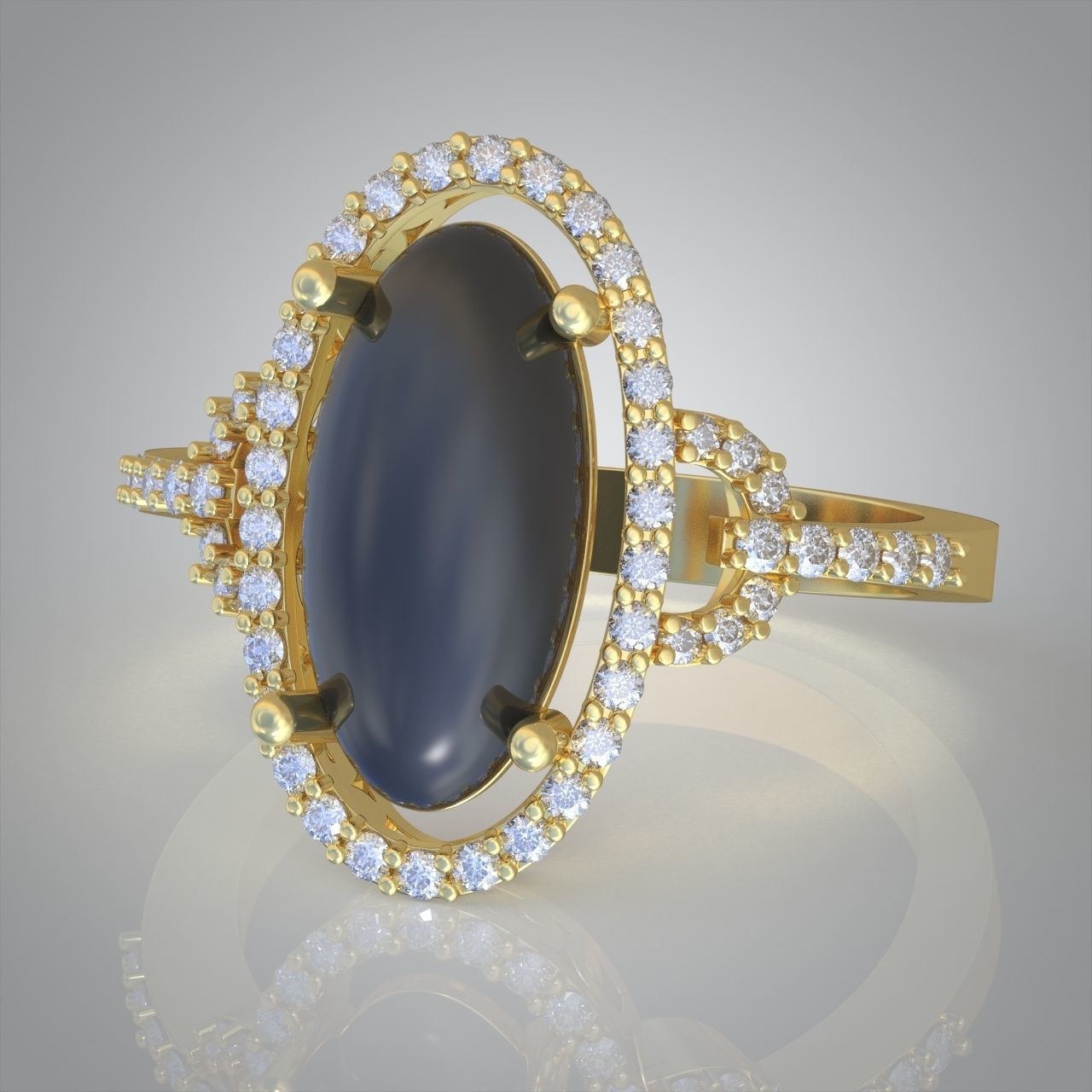 Diamond ring 0404 3D printable model 15 3D print model_9