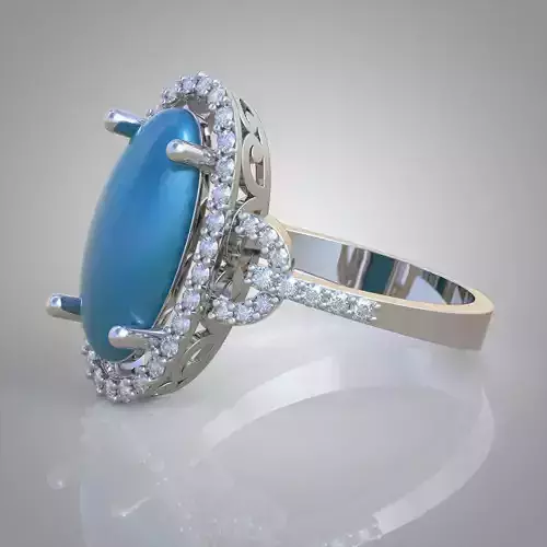 Diamond ring 0404 3D printable model 15