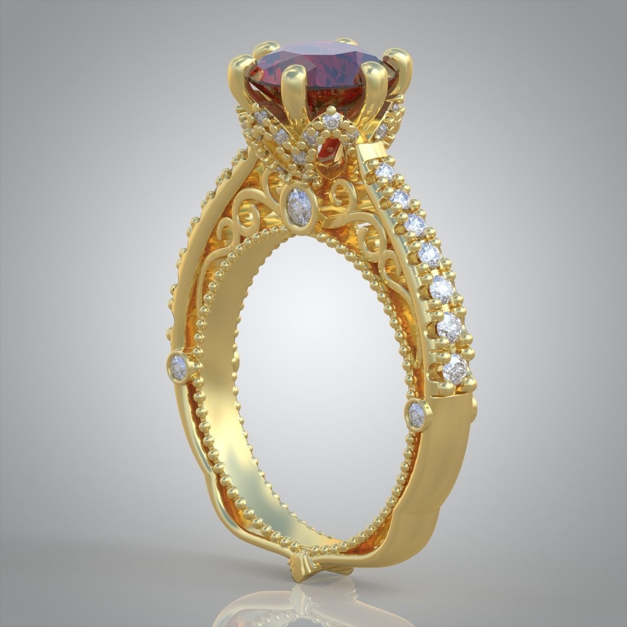 Diamond ring 0410 3D printable model17 3D print model_6
