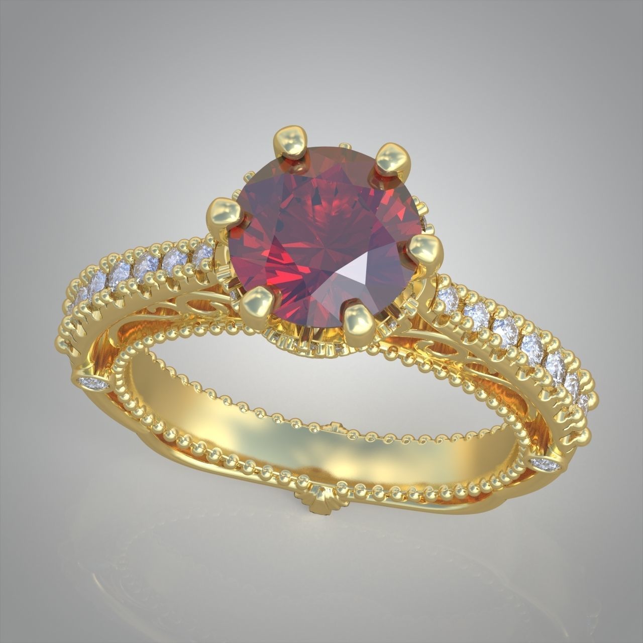 Diamond ring 0410 3D printable model17 3D print model_2