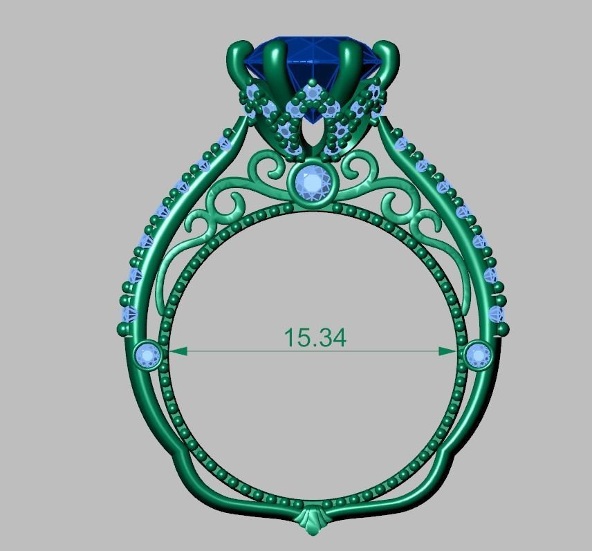 Diamond ring 0410 3D printable model17 3D print model_14
