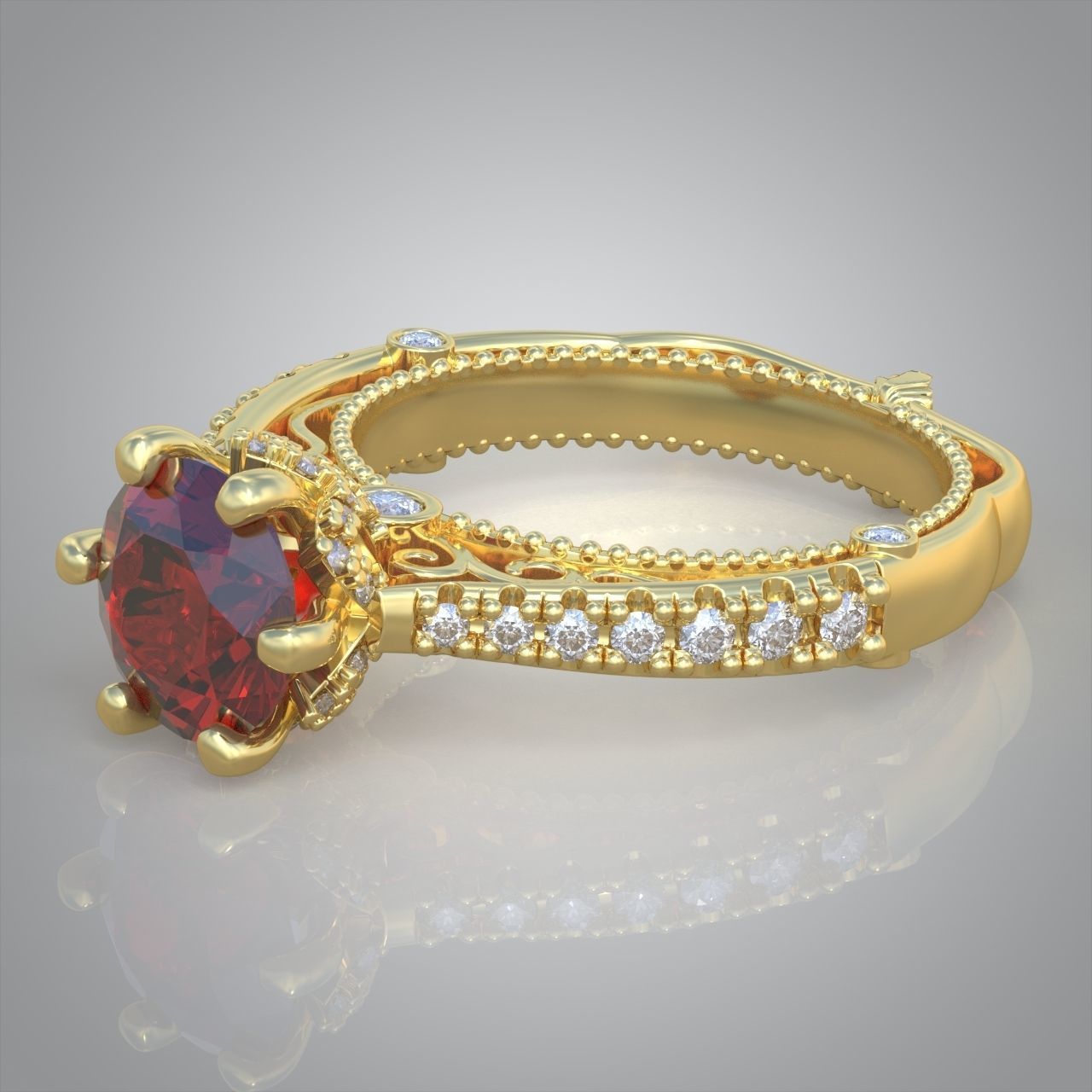 Diamond ring 0410 3D printable model17 3D print model_13