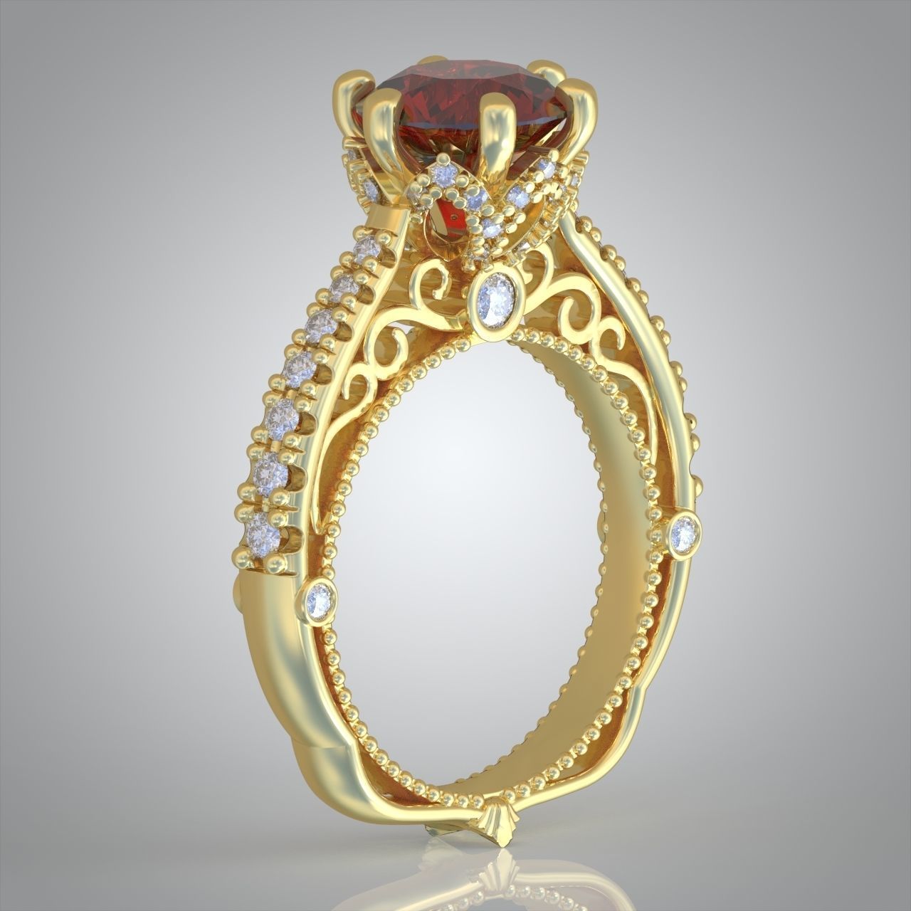 Diamond ring 0410 3D printable model17 3D print model_9