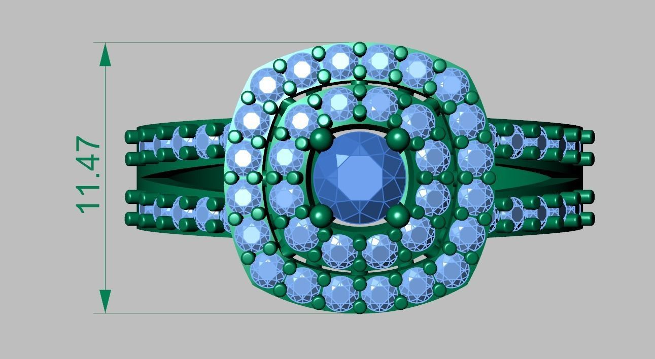 Diamond ring 0411 3D printable model10 3D print model_14