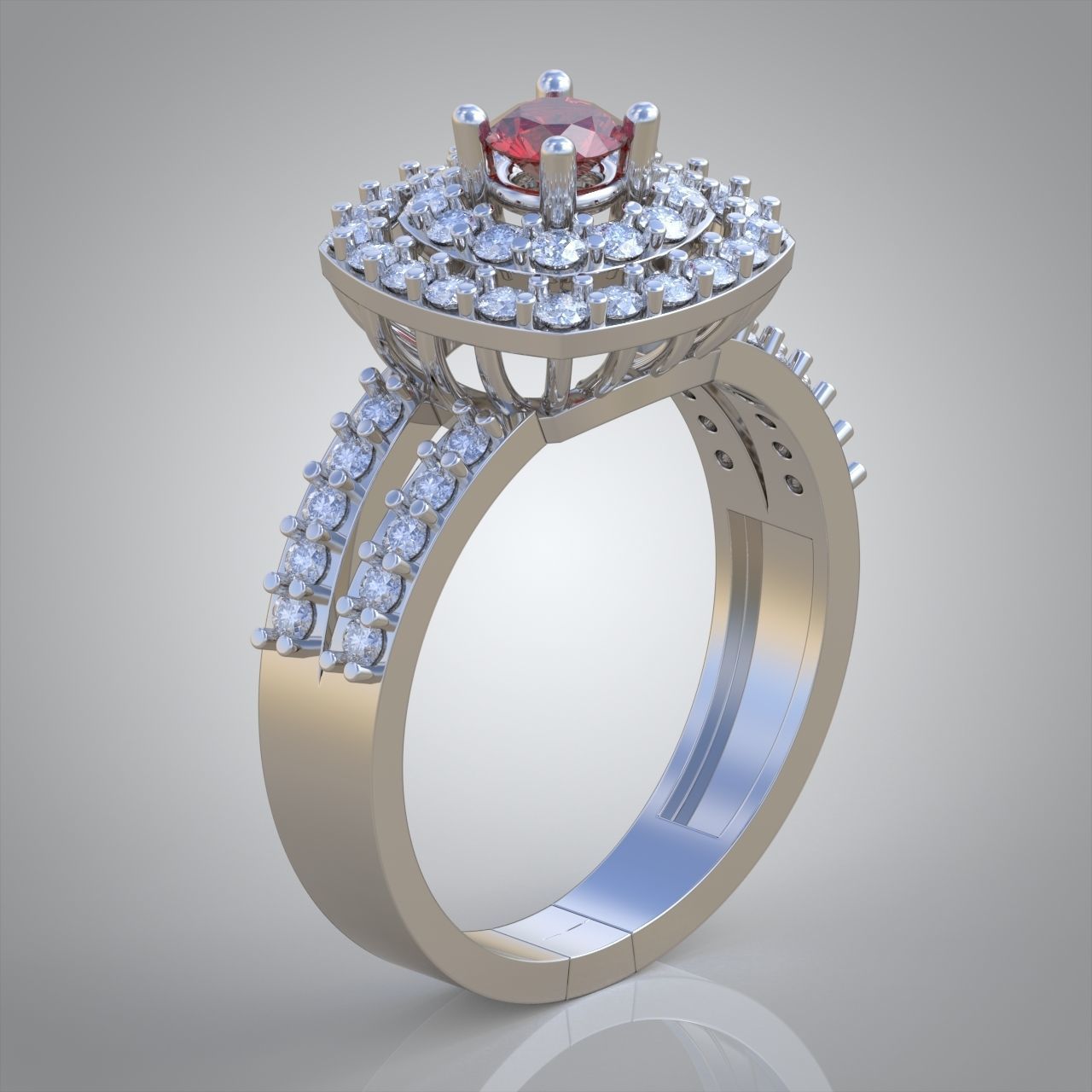 Diamond ring 0411 3D printable model10 3D print model_2