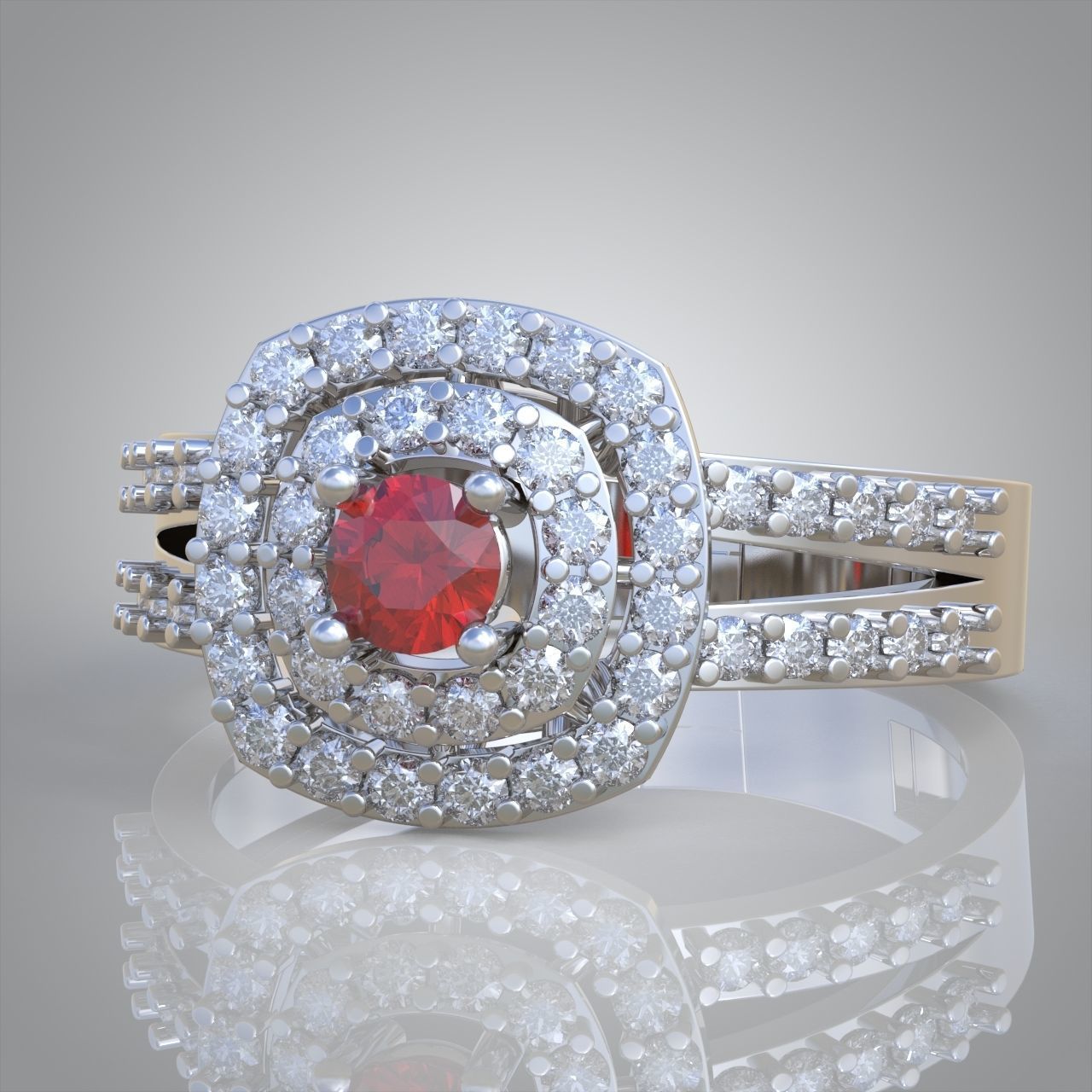 Diamond ring 0411 3D printable model10 3D print model_8